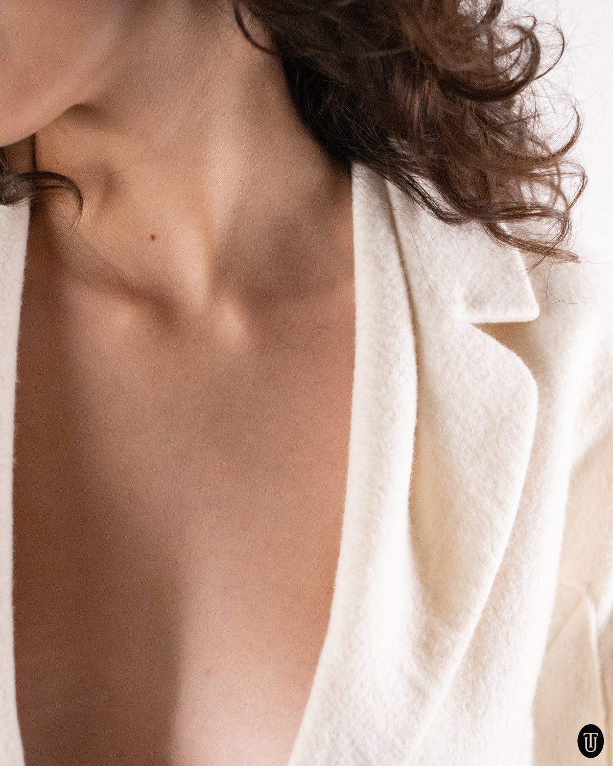 00's Nina Ricci Beige Wool Blend Blazer M