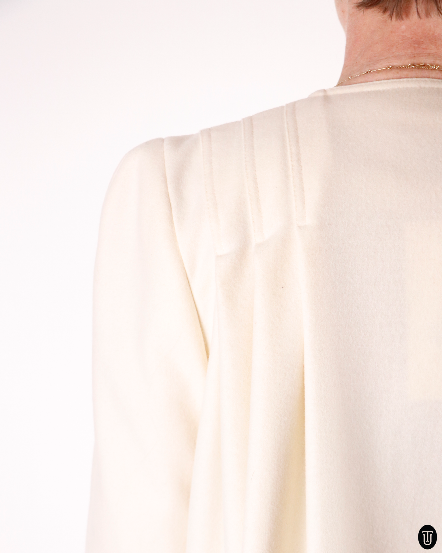 80's Valentino Cream Wool Coat M