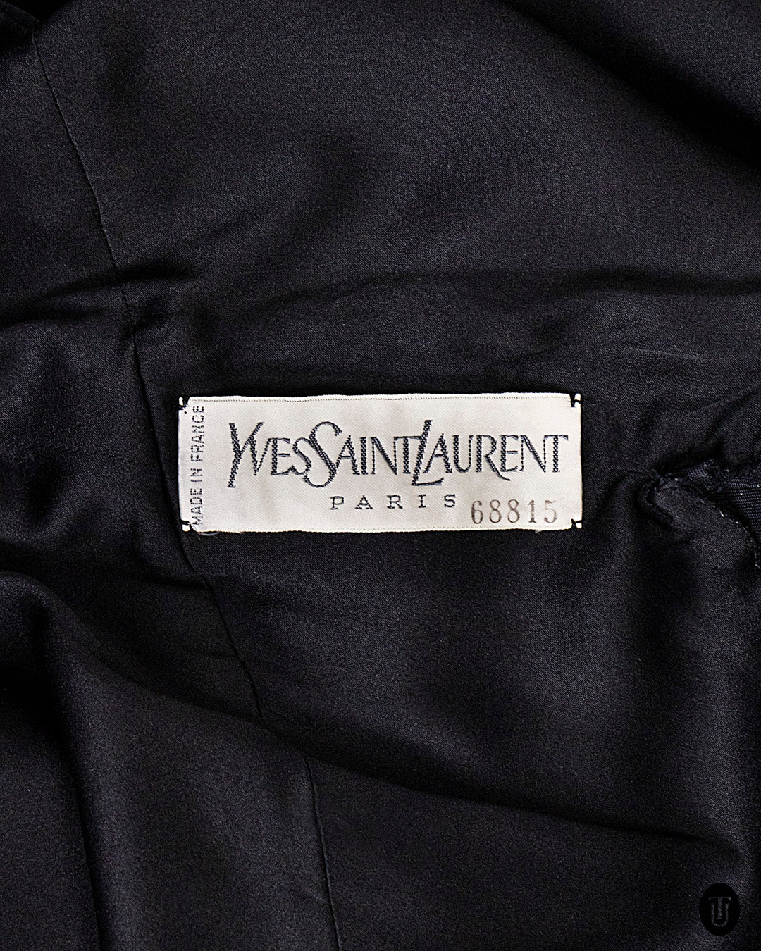 80's Yves Saint Laurent Black Sack Dress S