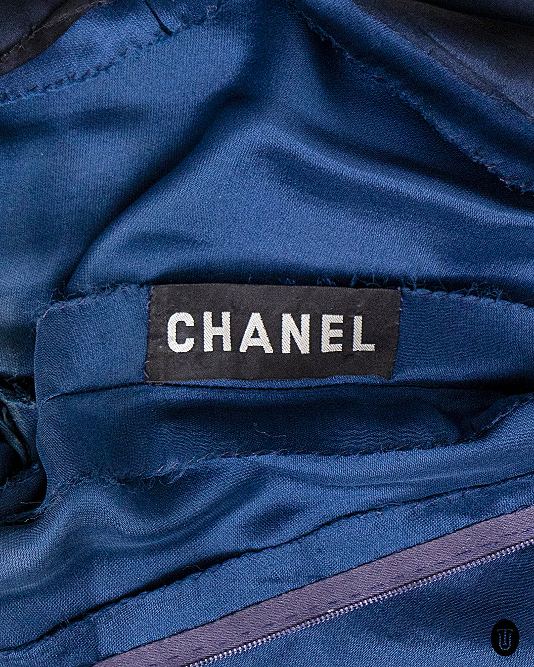 70's Chanel Haute Couture Silk and Sequin Dress S