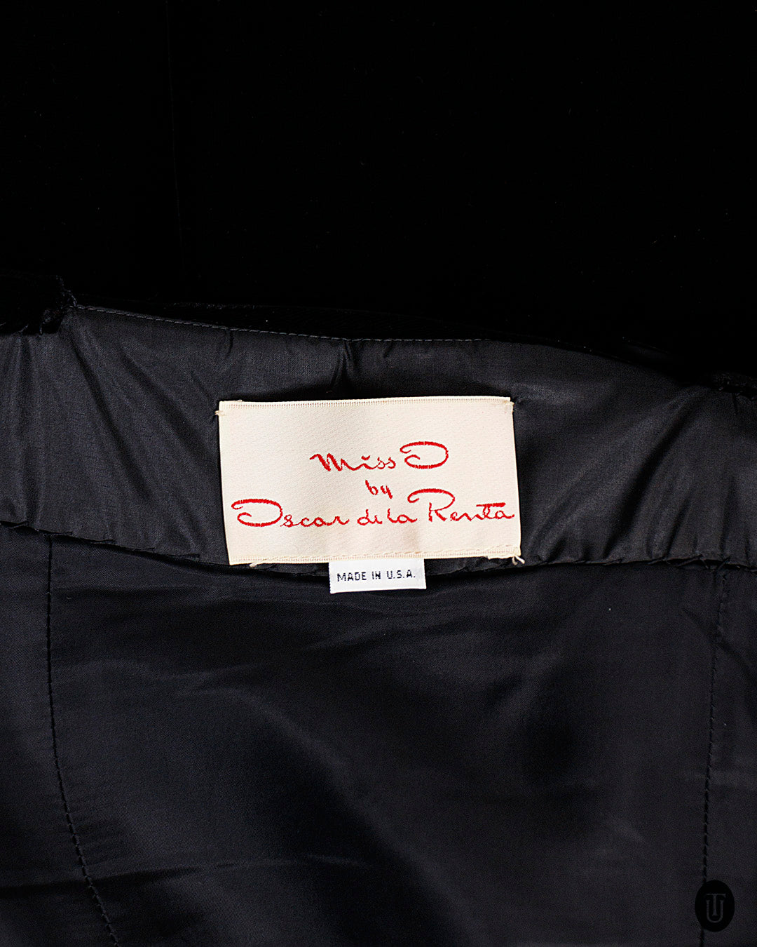 80's Oscar de la Renta Black Velvet Cocktail Dress S