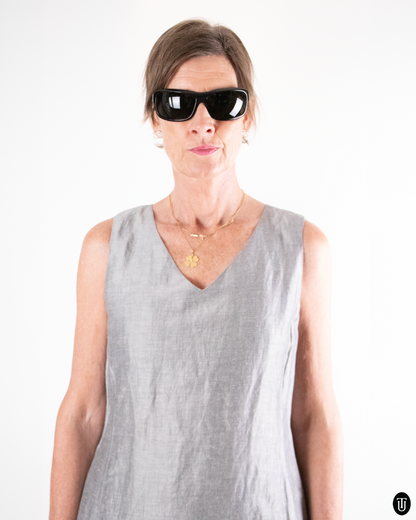 1990's Max Mara Linen Dress M