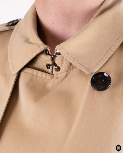 00's Burberry Beige Cotton Trench Coat S