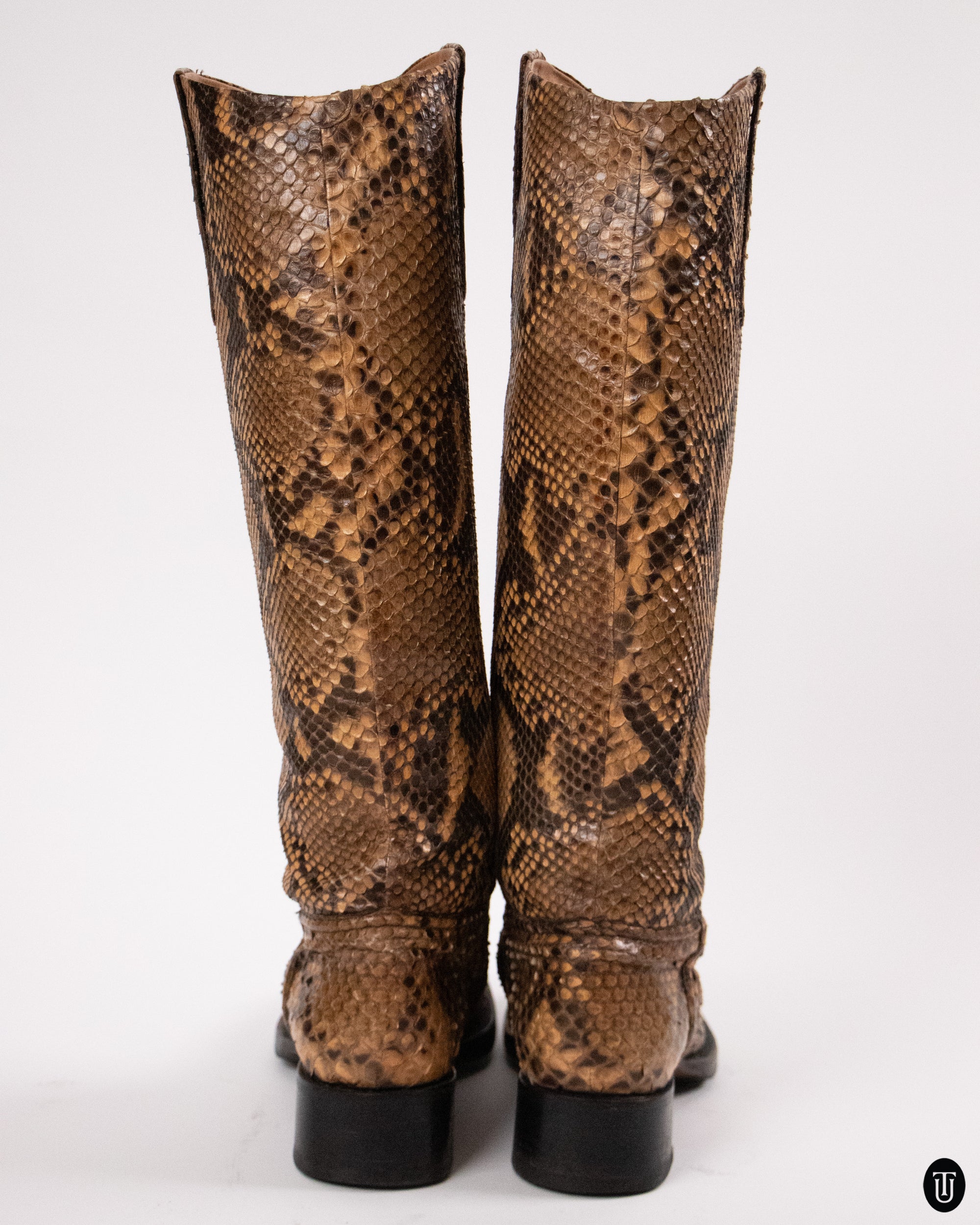 70's Snakeskin Boots 40