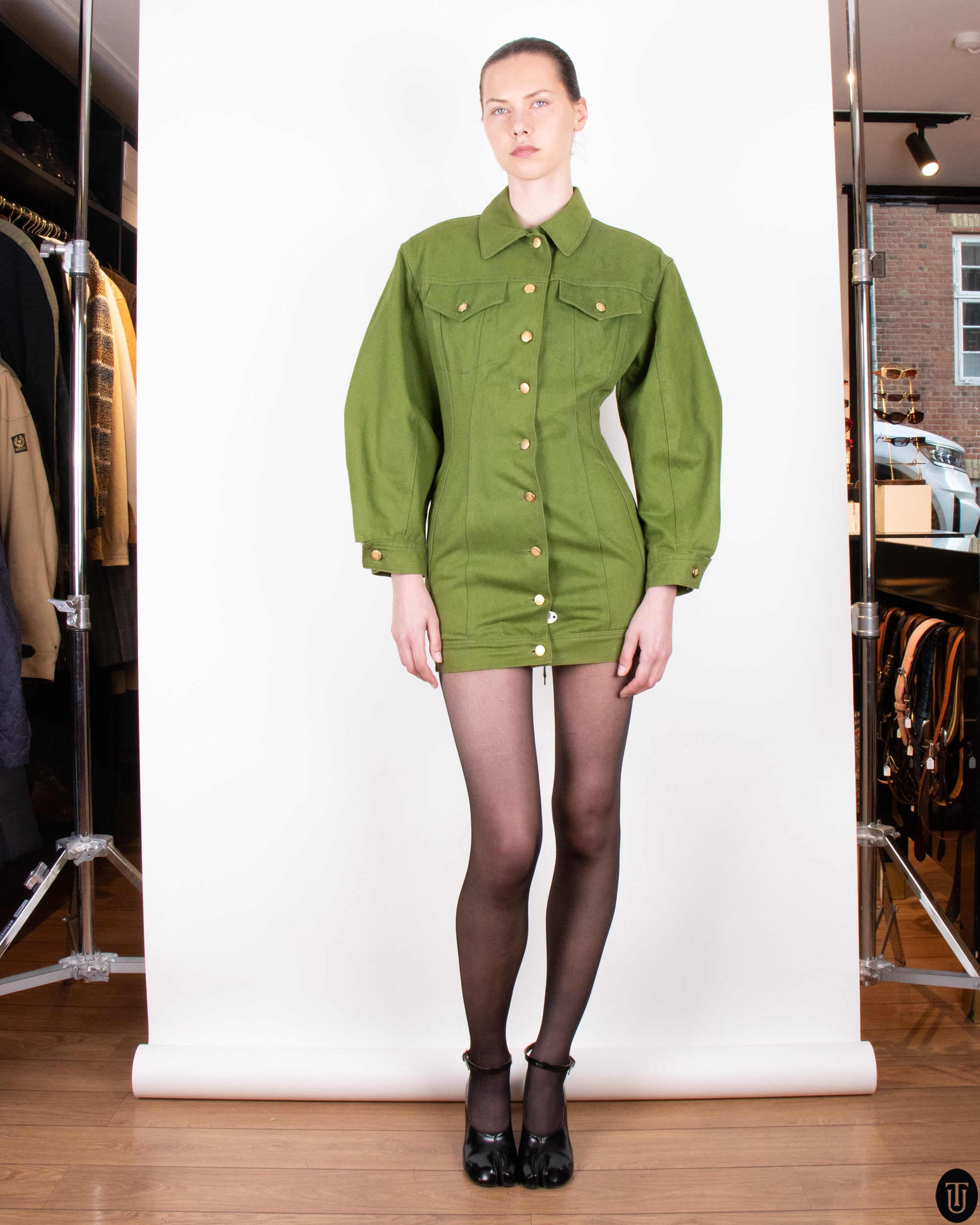 1980's Gautier Junior Denim Dress S
