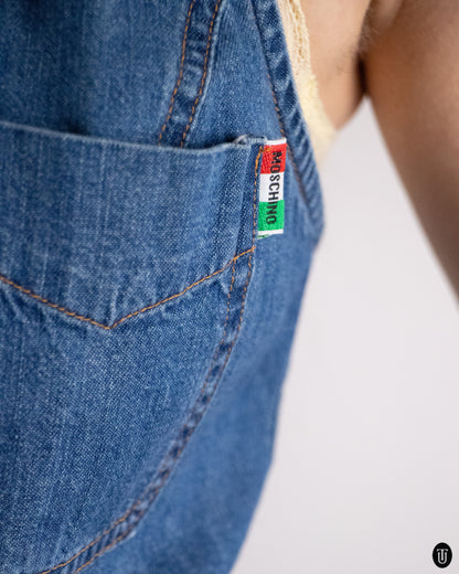 90's Moschino Denim Halter Top M