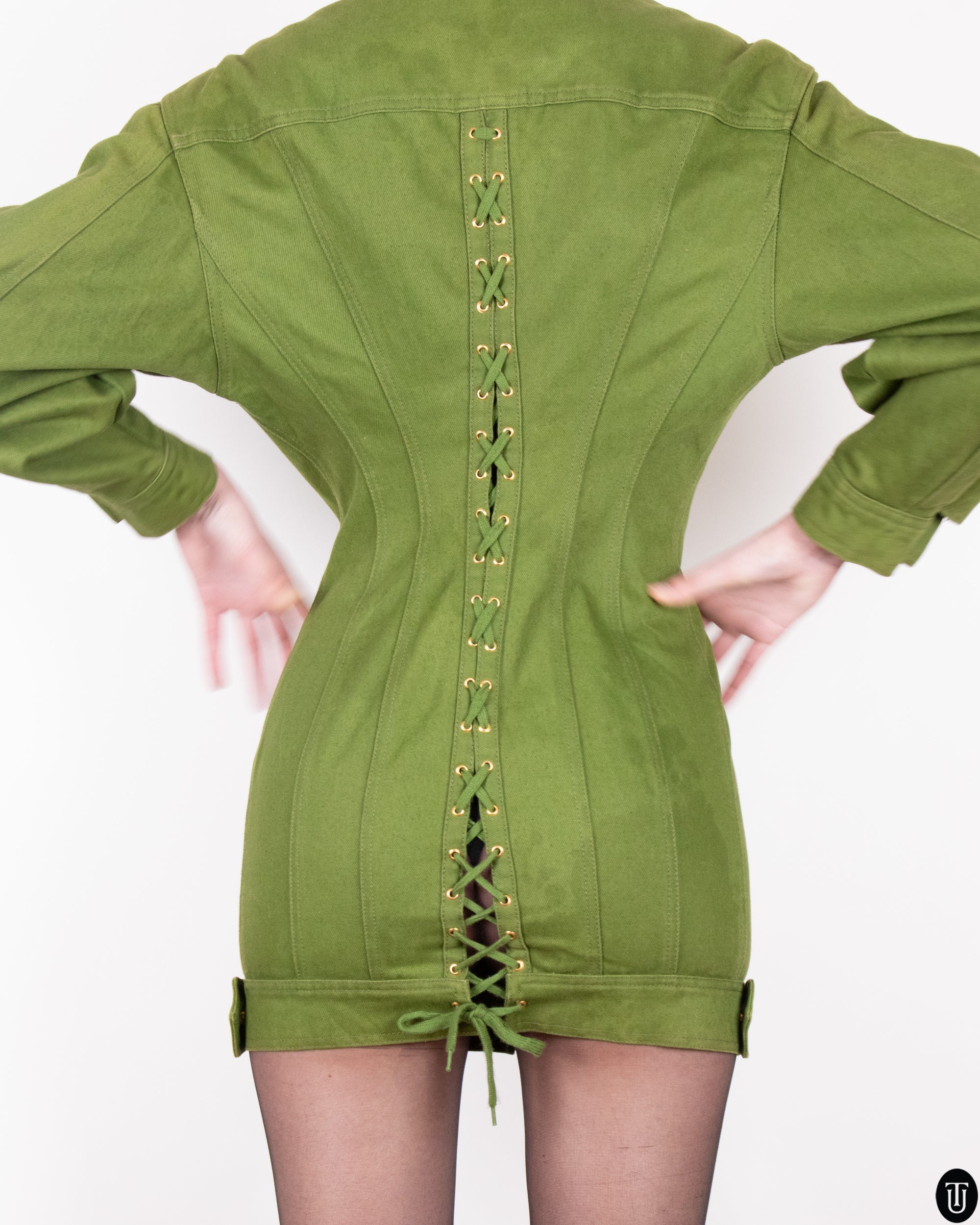 1980's Gautier Junior Denim Dress S