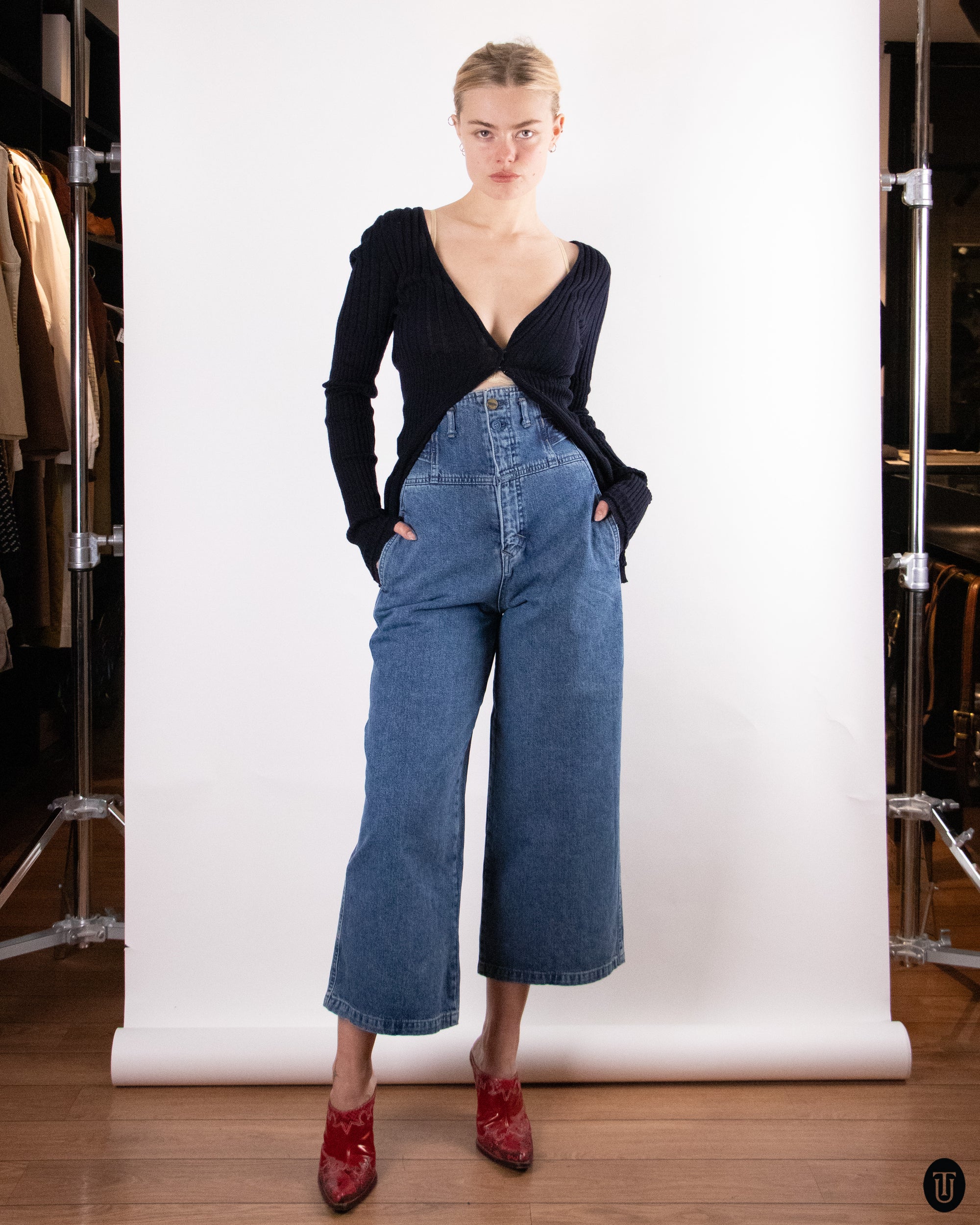 90's Ultra-High-Rise Girbaud Jeans S