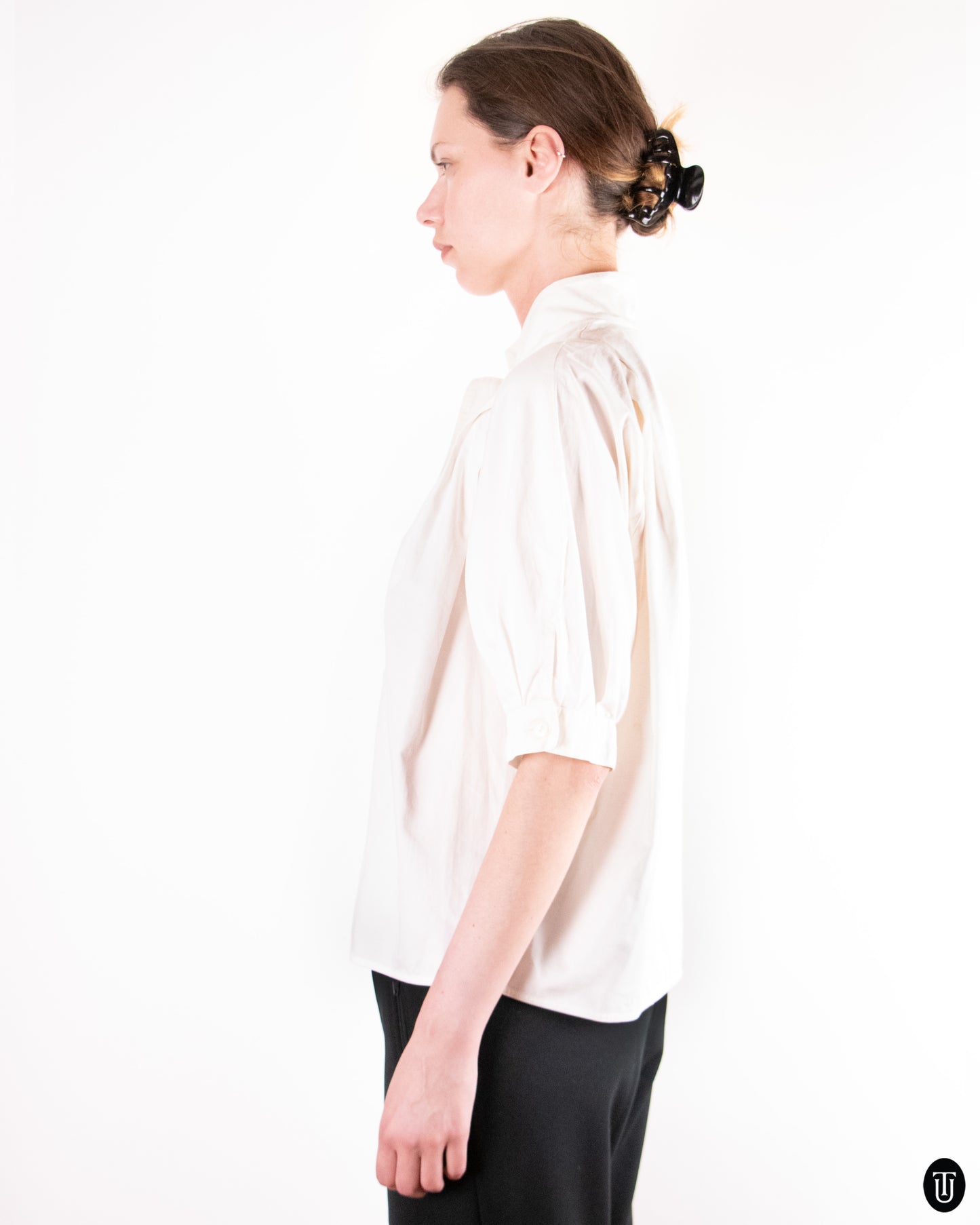 80's Max Mara Classic Cotton Blouse M
