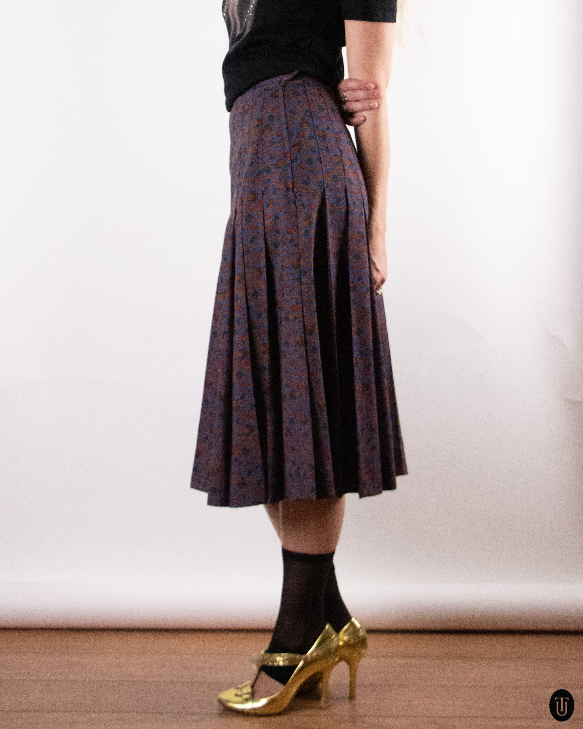 70's Yves Saint Laurent Rive Gauche Wool Skirt S