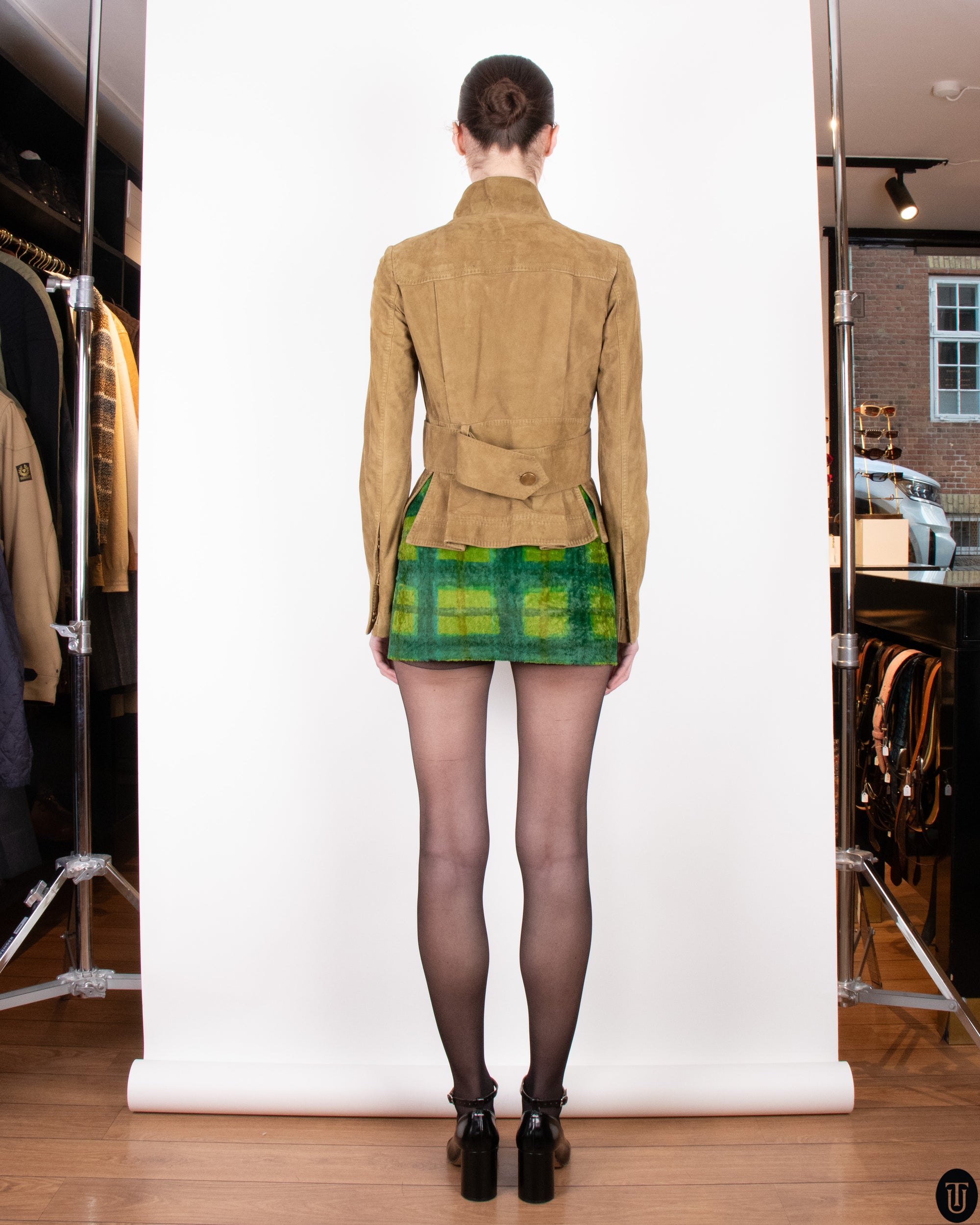 2000's Gucci Suede Cropped Jacket S