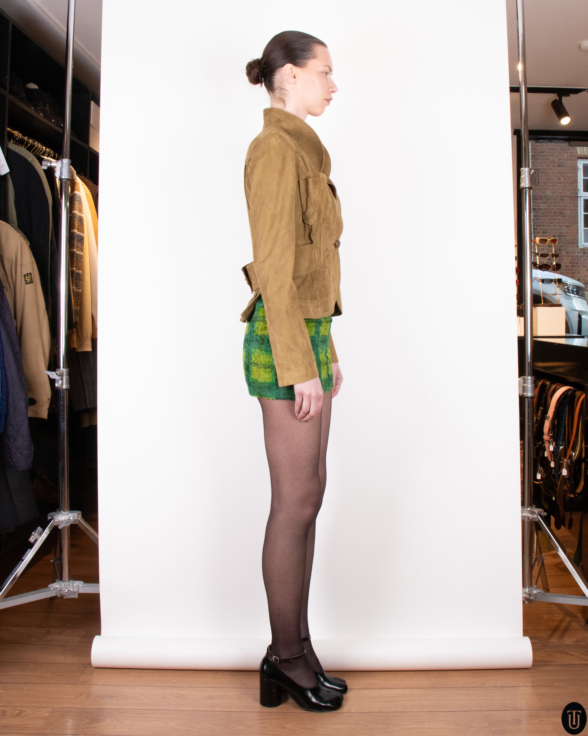2000's Gucci Suede Cropped Jacket S