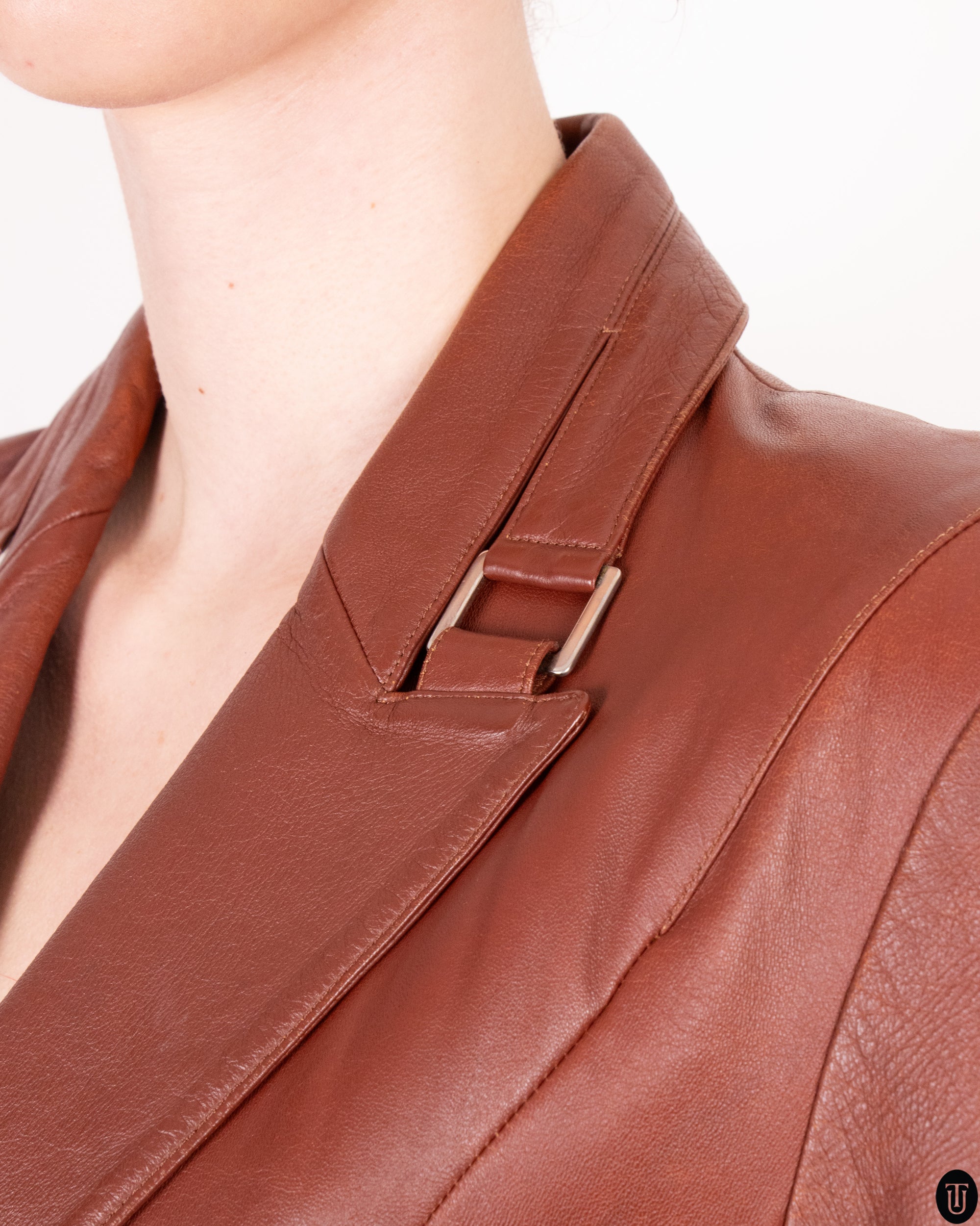 80s Mugler Leather Jacket S