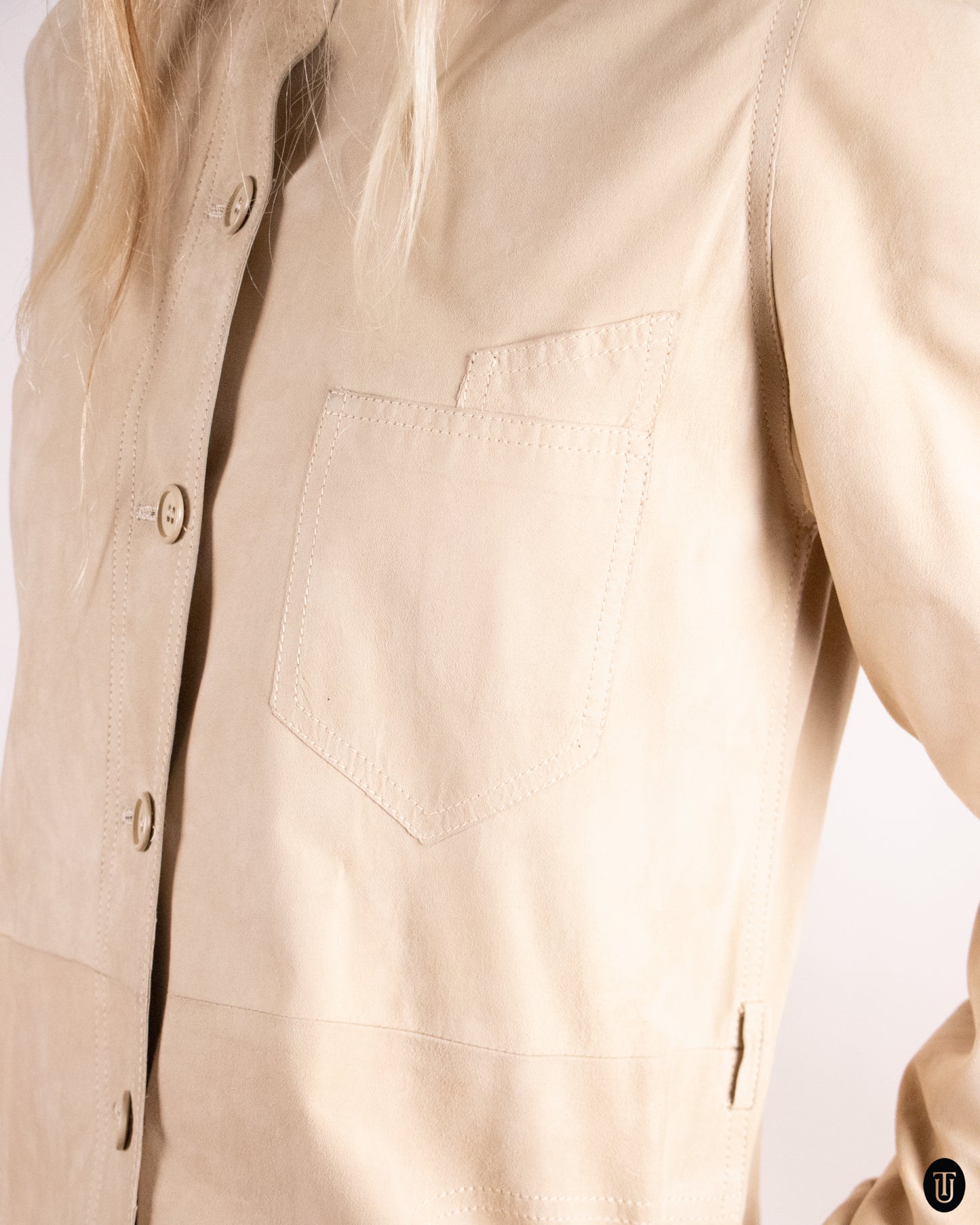 70's Tan Long Suede Jacket XS