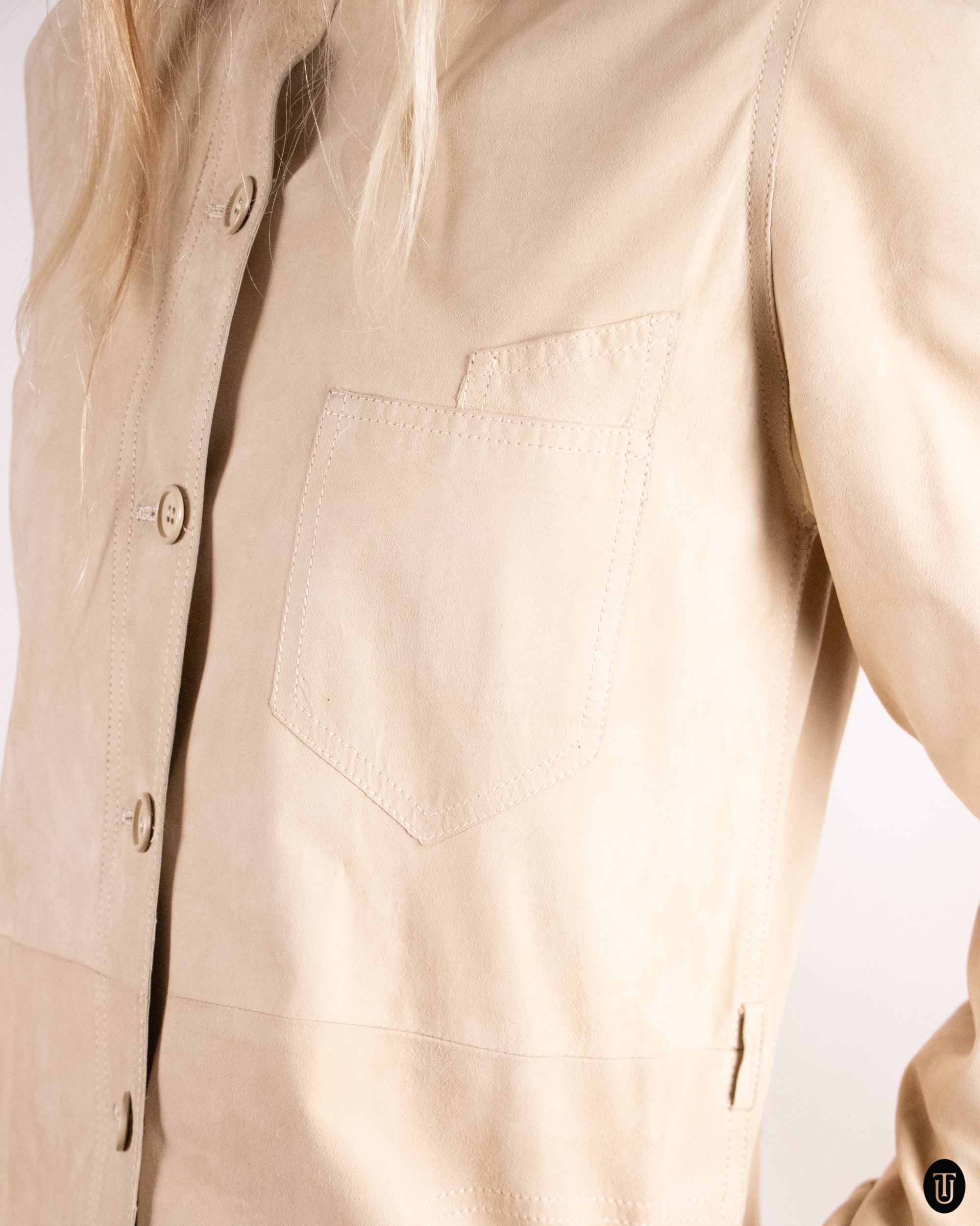 70's Tan Long Suede Jacket XS