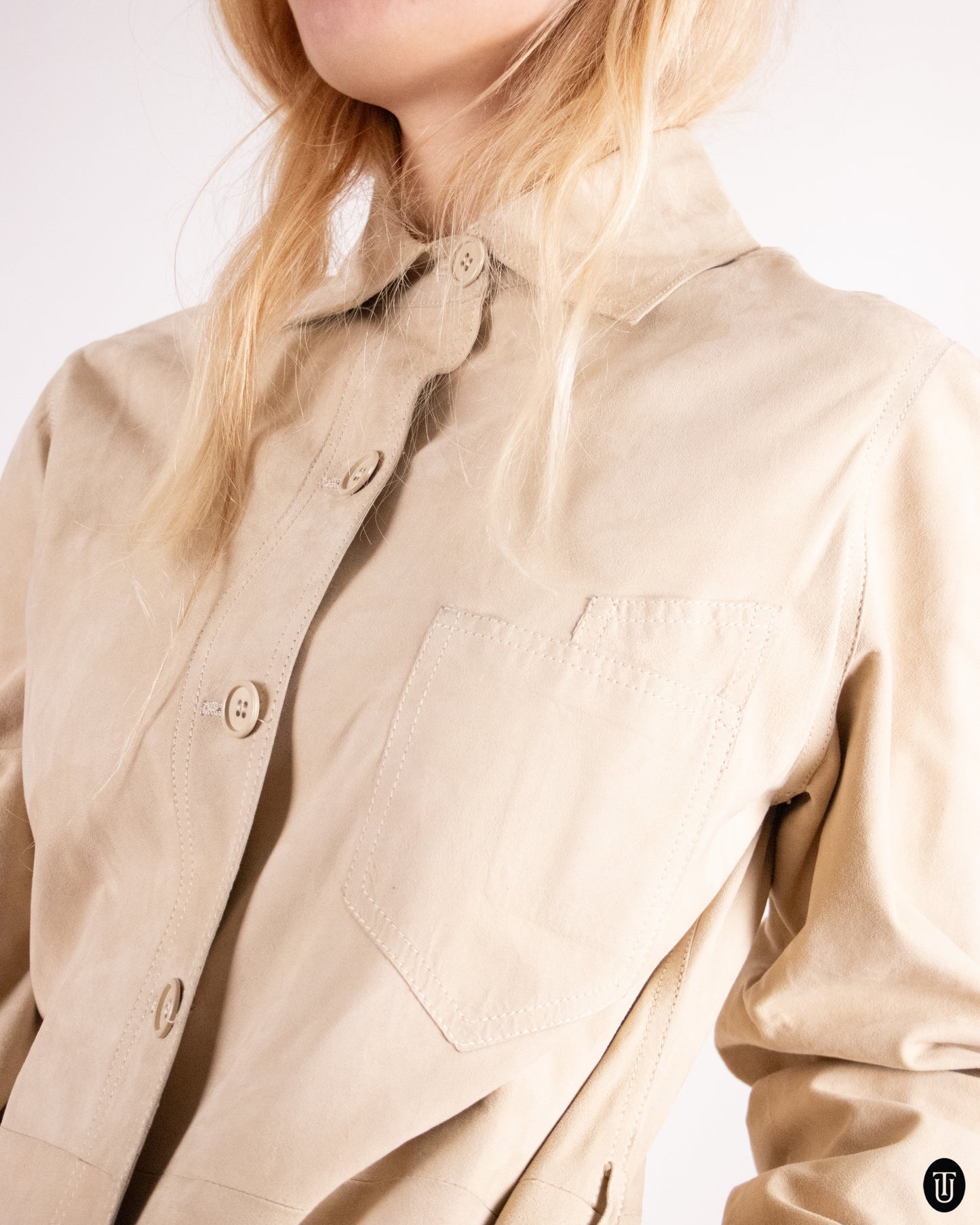 70's Tan Long Suede Jacket XS