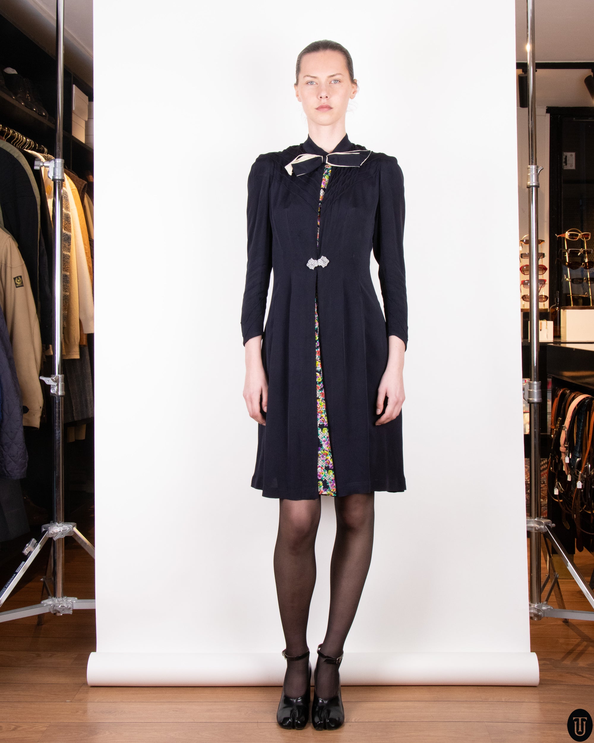 1930's Tromp L'oeil Dress XS