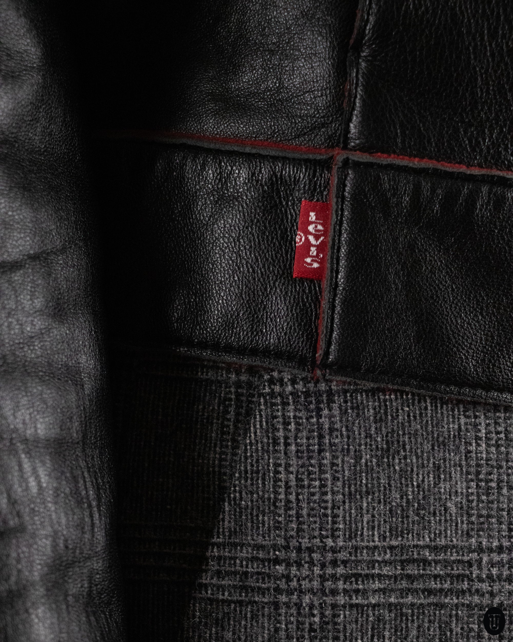 00's Levi's Hooded Leather Jacket M