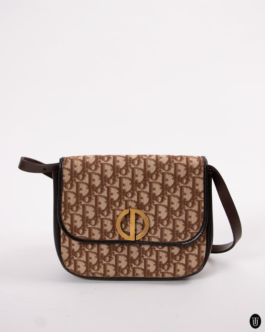 70's Dior Trotter Canvas Shoulder Bag