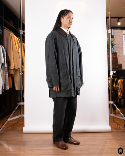 80's Burberry Cotton and Linen Field Jacket XL