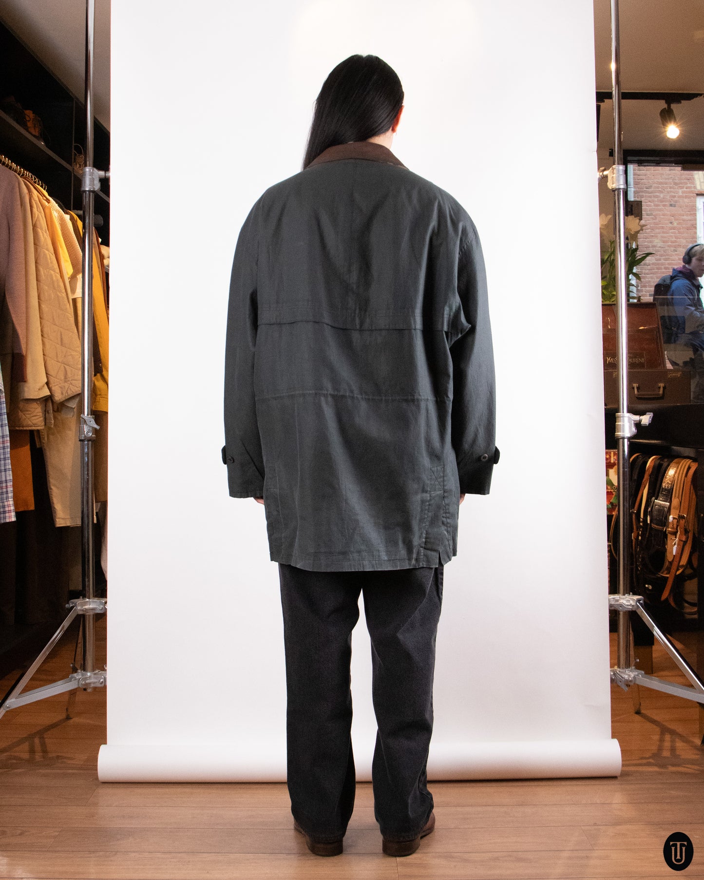 80's Burberry Cotton and Linen Field Jacket XL