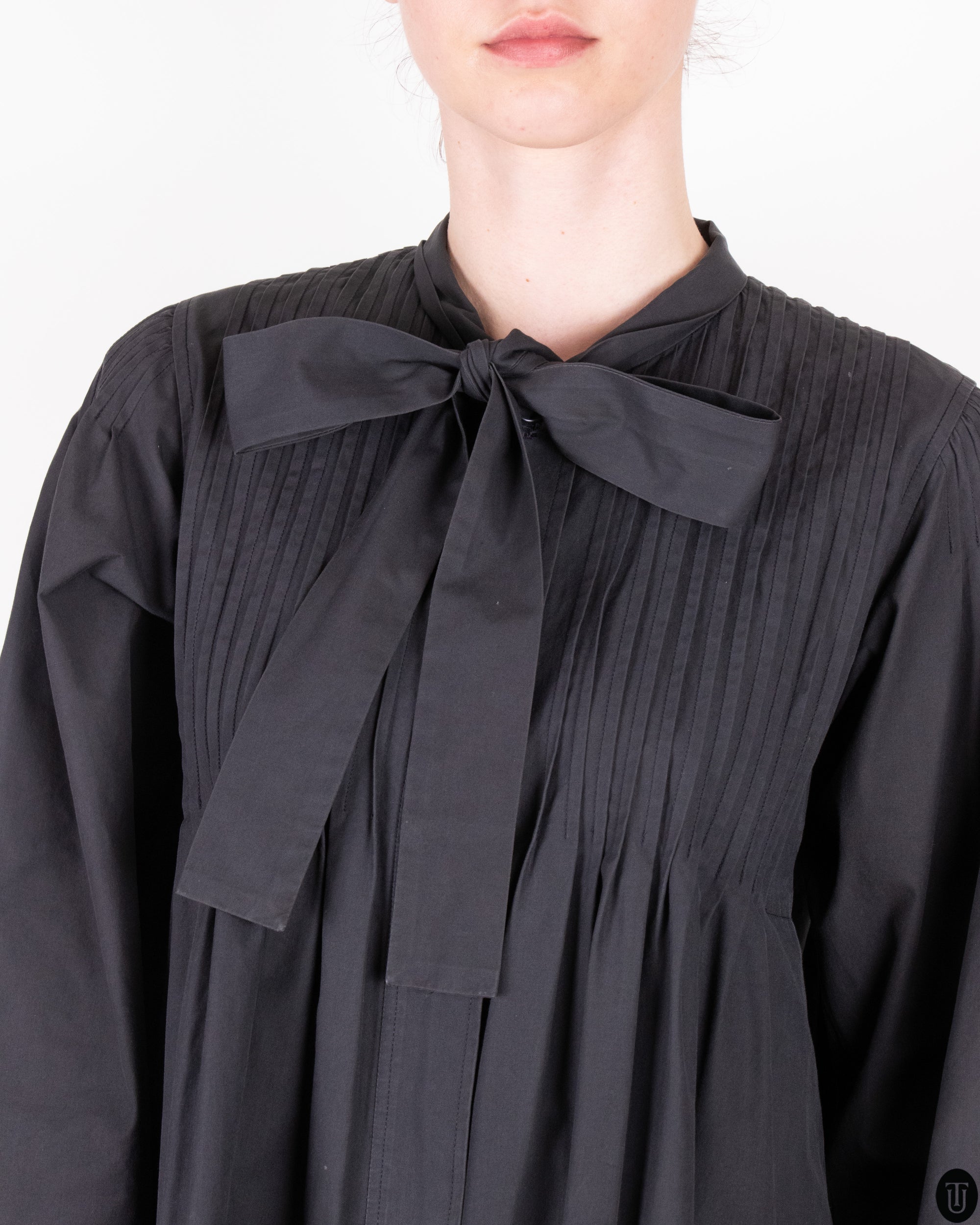 70's Saint Laurent Structured Babydoll Dress M