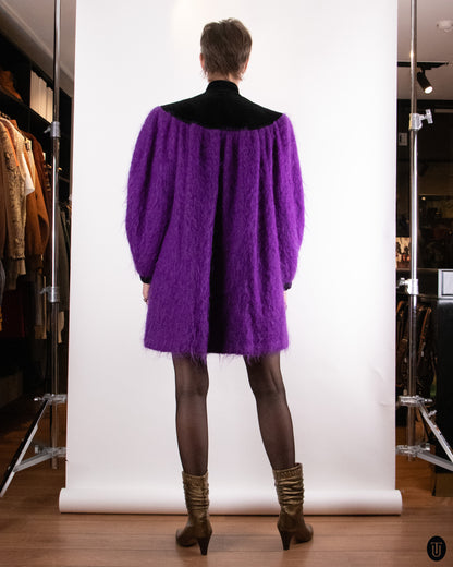 80's Yves Saint Laurent Rive Gauche Mohair Coat S