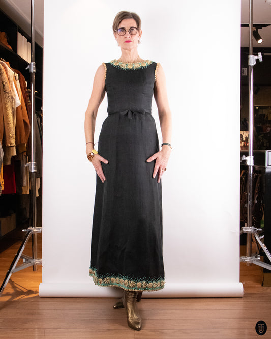 60's Pierre Balmain Couture Dress S