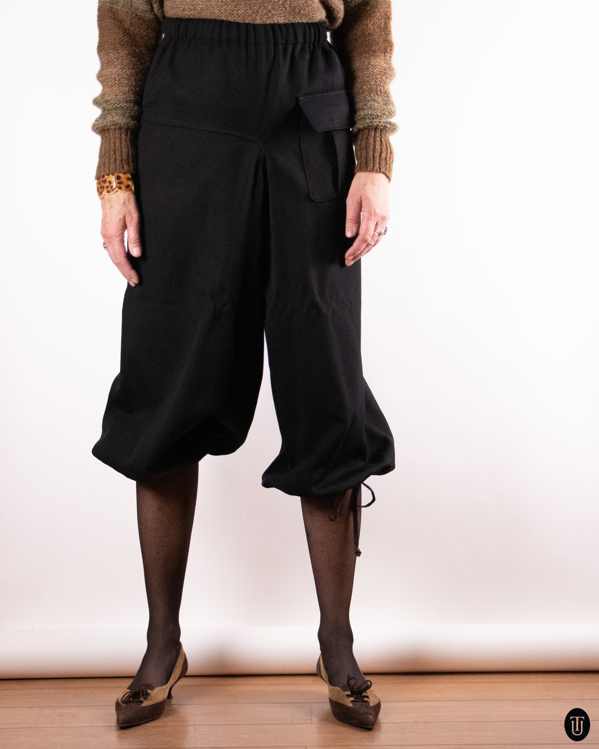 90's Comme des Garçons Wool Culotte Trousers M