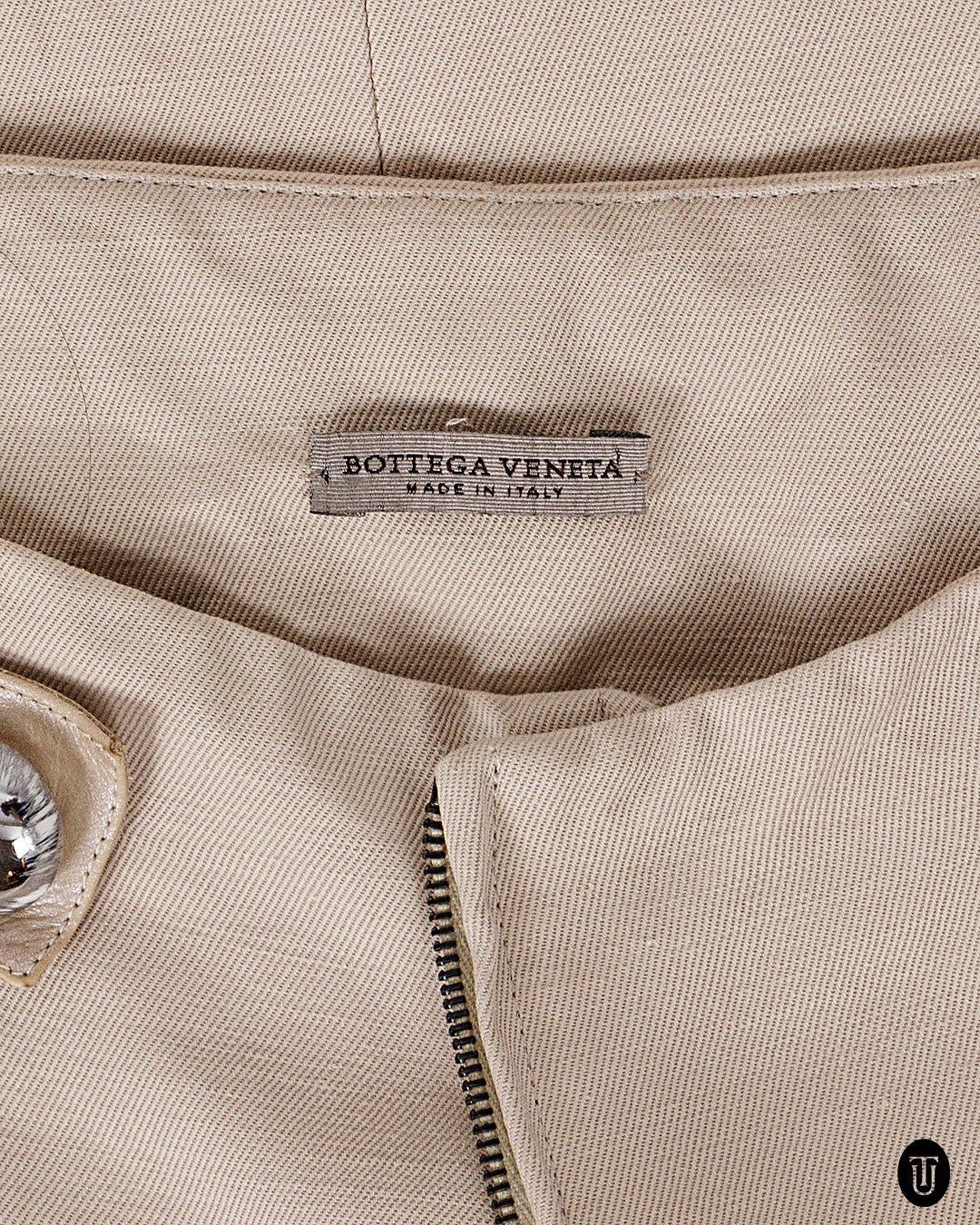 2000s Bottega Veneta Beige Linen Blend Pencil Skirt S