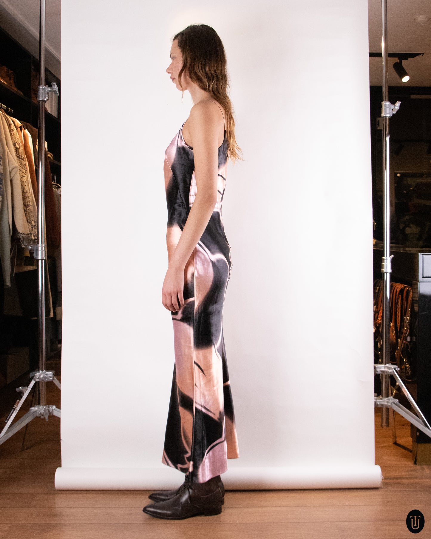 00's Giorgio Armani Linen Silk Slip Dress M