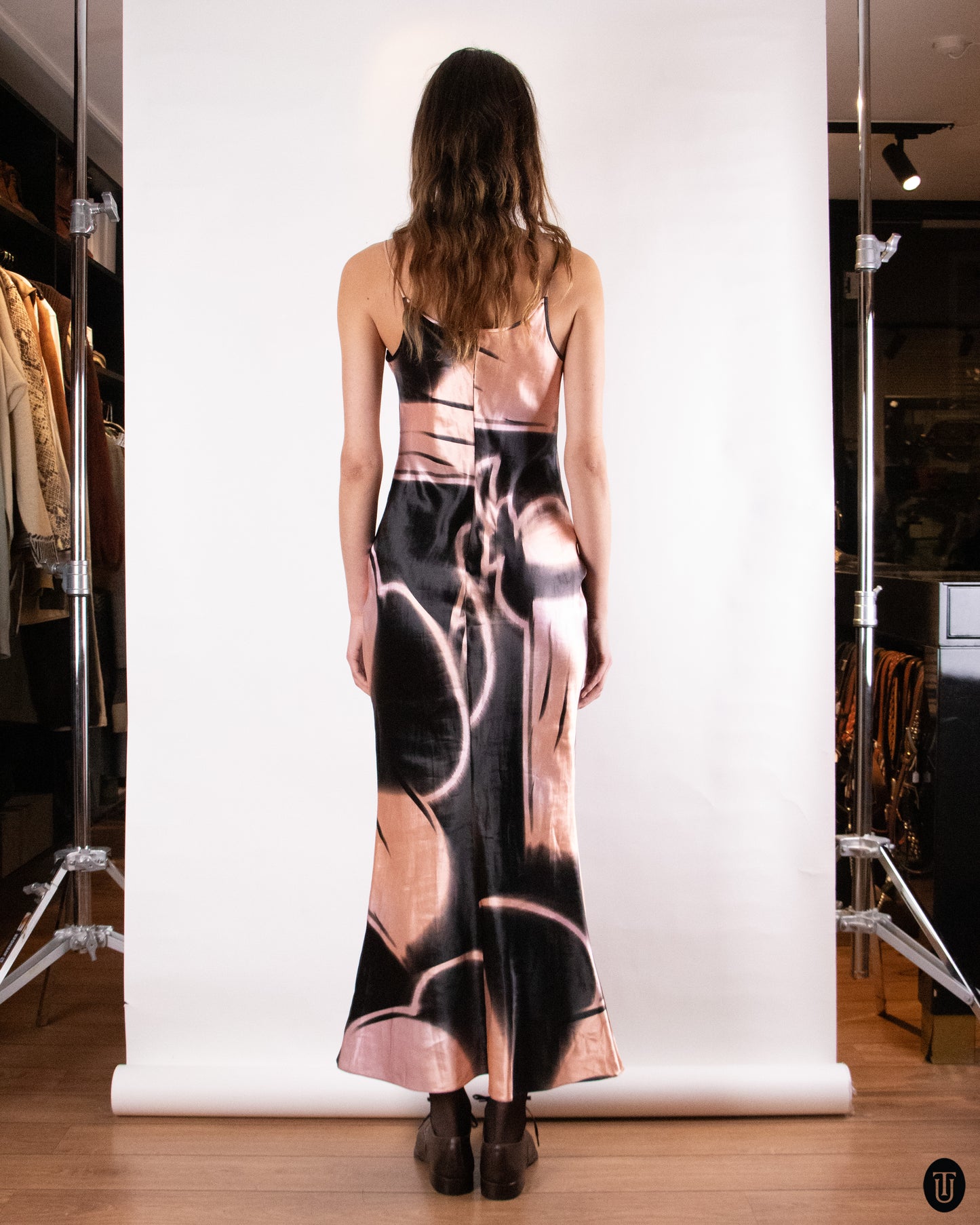 00's Giorgio Armani Linen Silk Slip Dress M