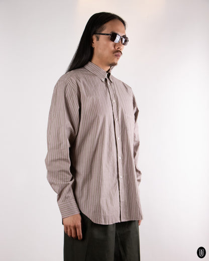 90's Giorgio Armani Striped Cotton Shirt M