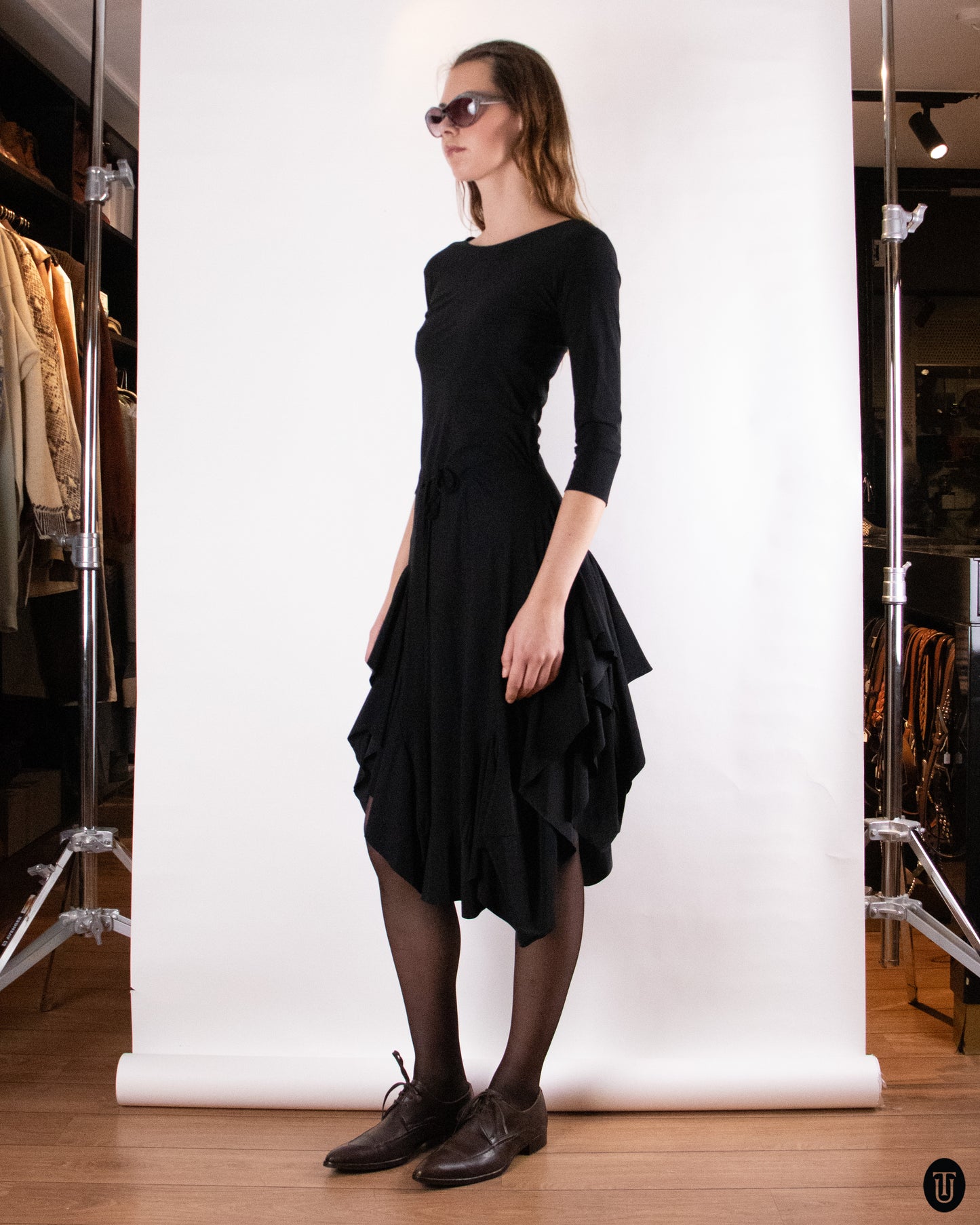 00's Marithé + François Girbaud Black Dress M