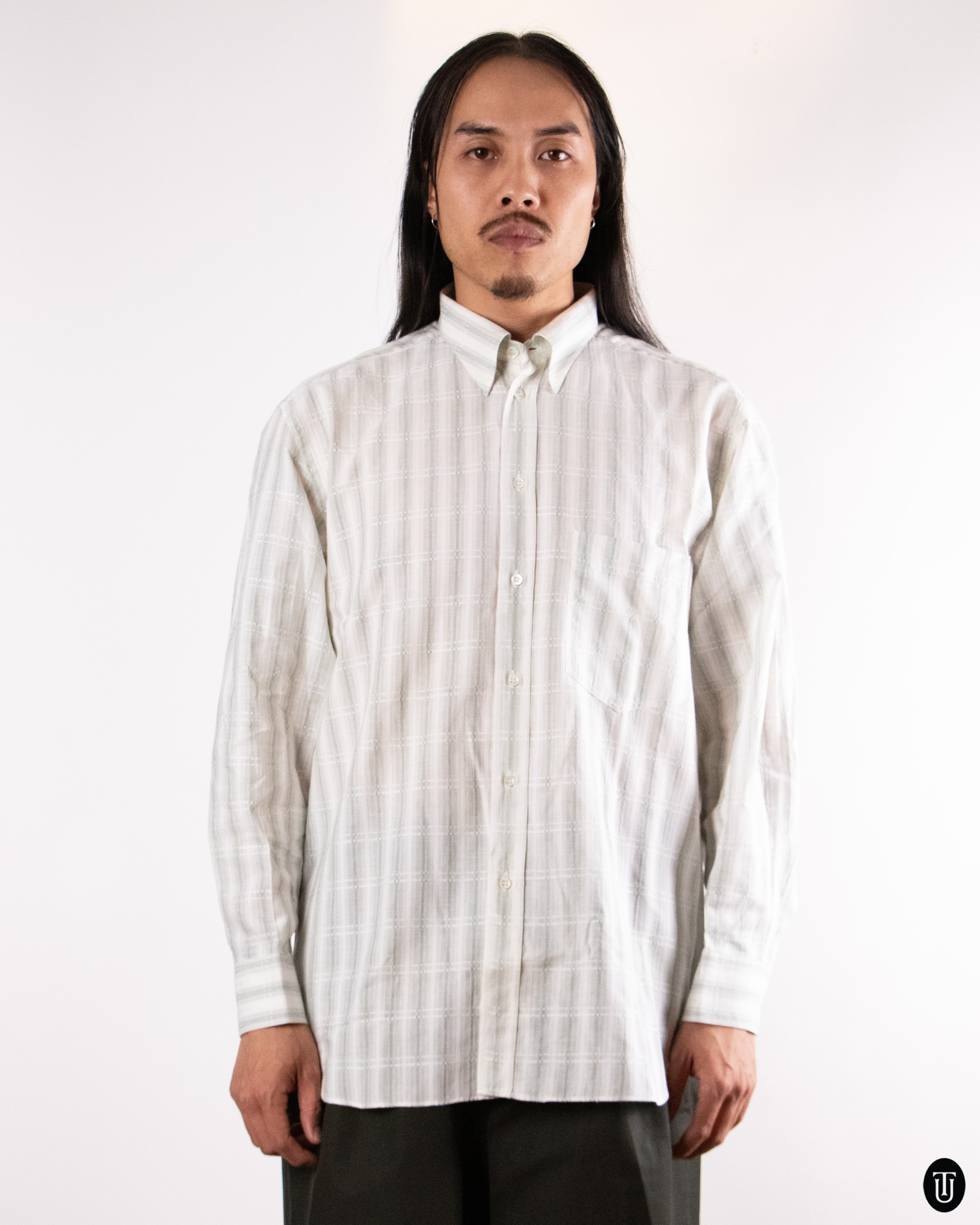 80's Giorgio Armani Srtiped Cotton Shirt L – Time's Up Vintage