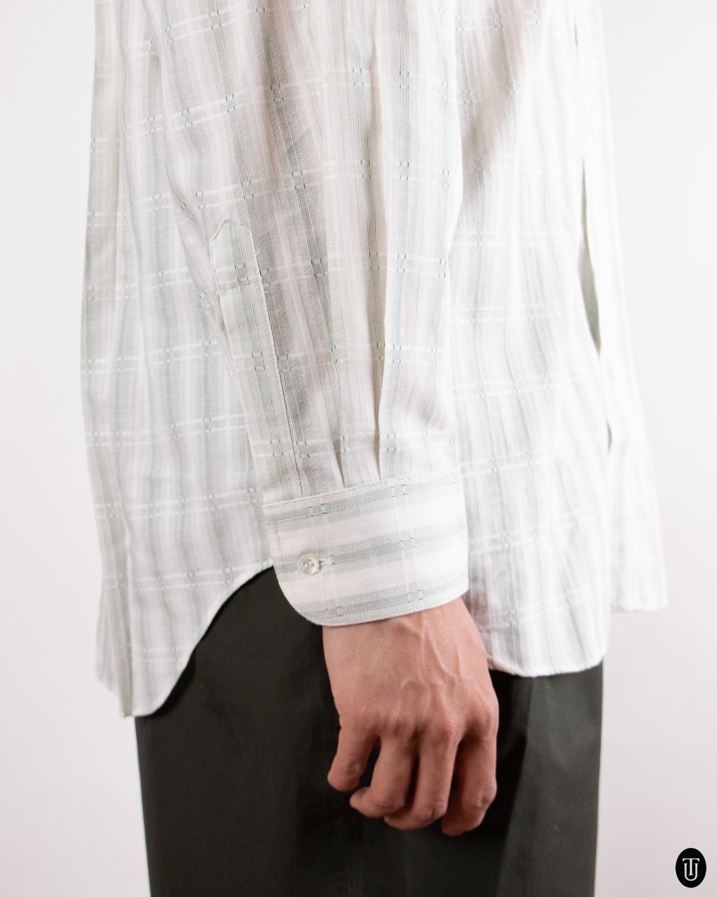 80's Giorgio Armani Srtiped Cotton Shirt L
