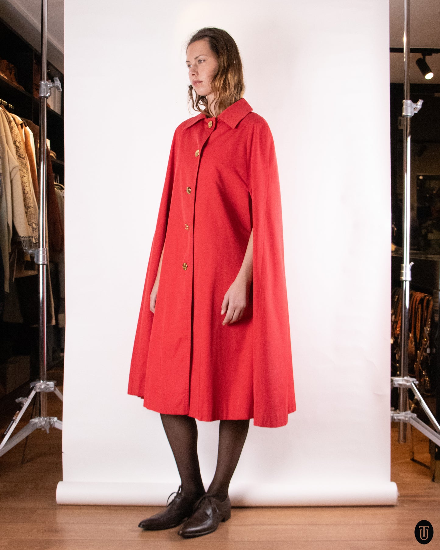 70's Acquascutum Red Cape M