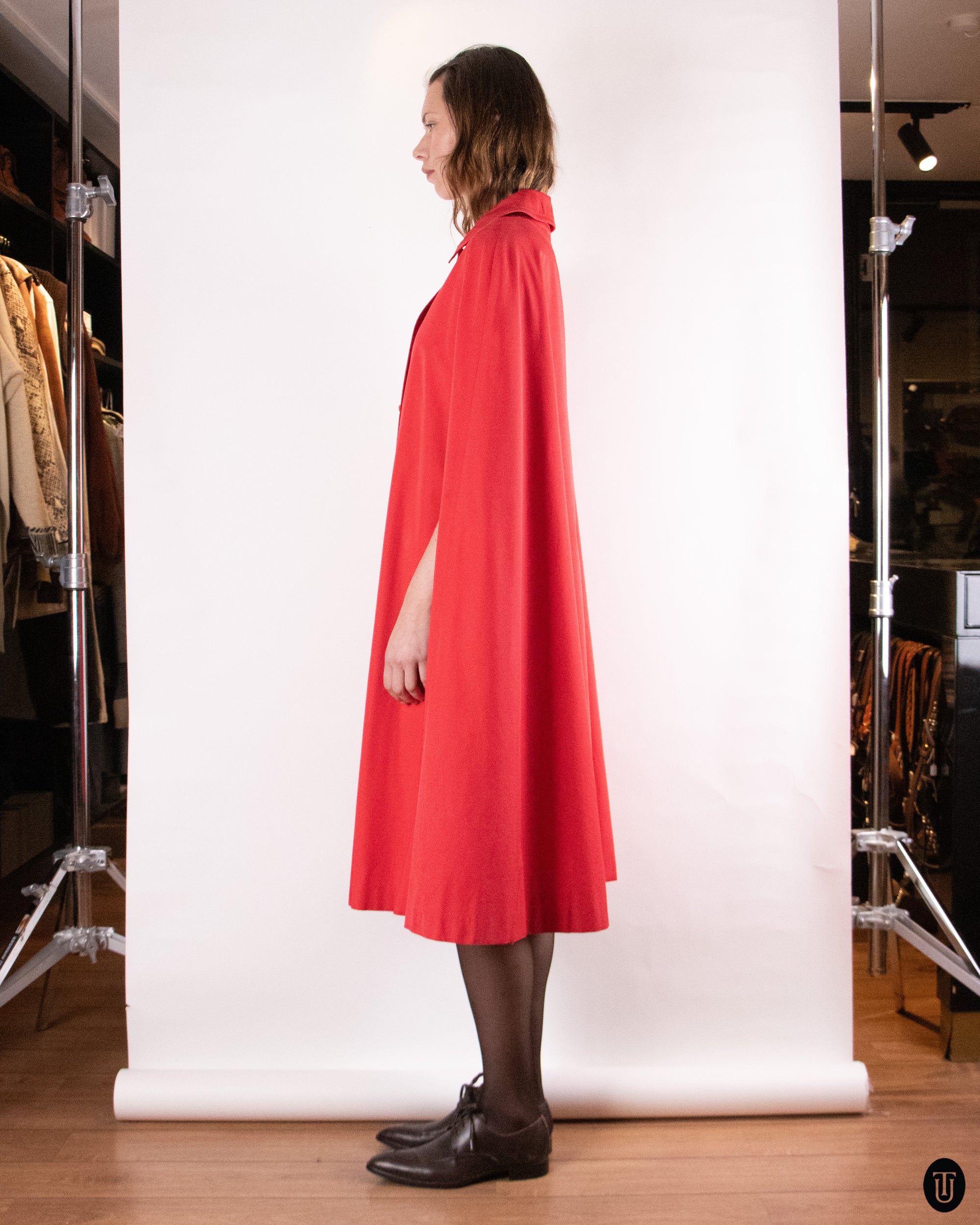 70's Acquascotum Red Cape M