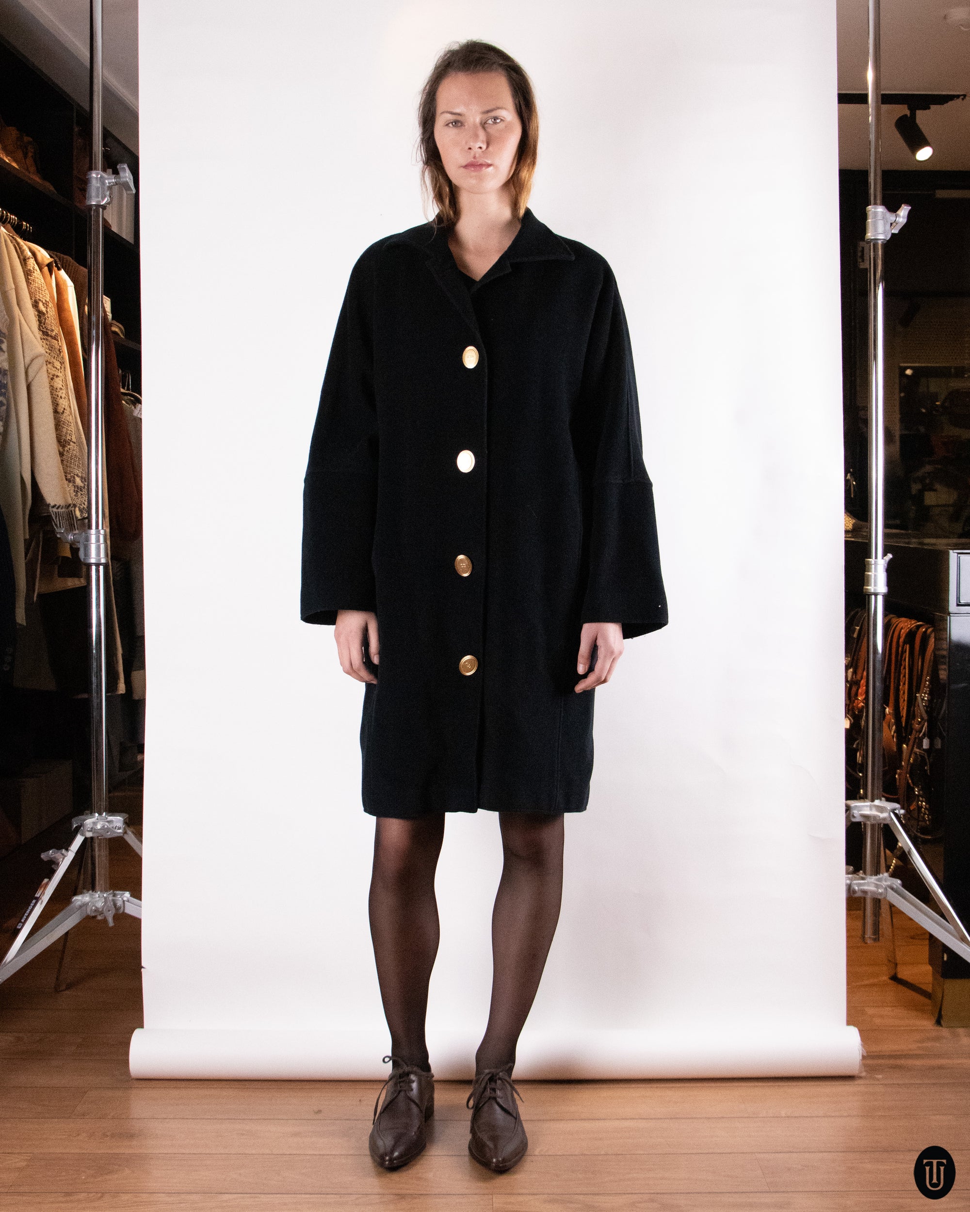 80's Christian Dior Wool and Cashmere Coat L