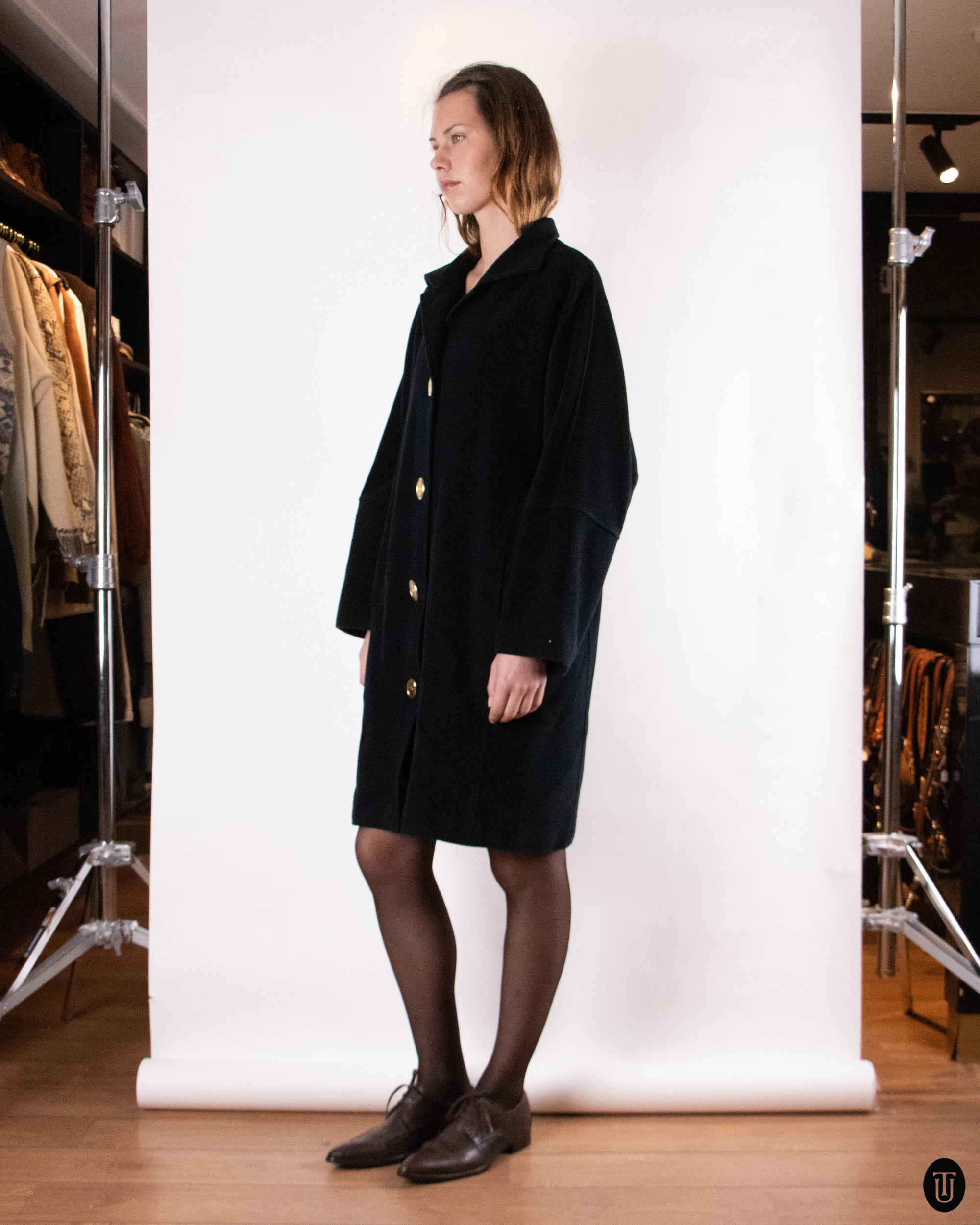 80's Christian Dior Wool and Cashmere Coat L