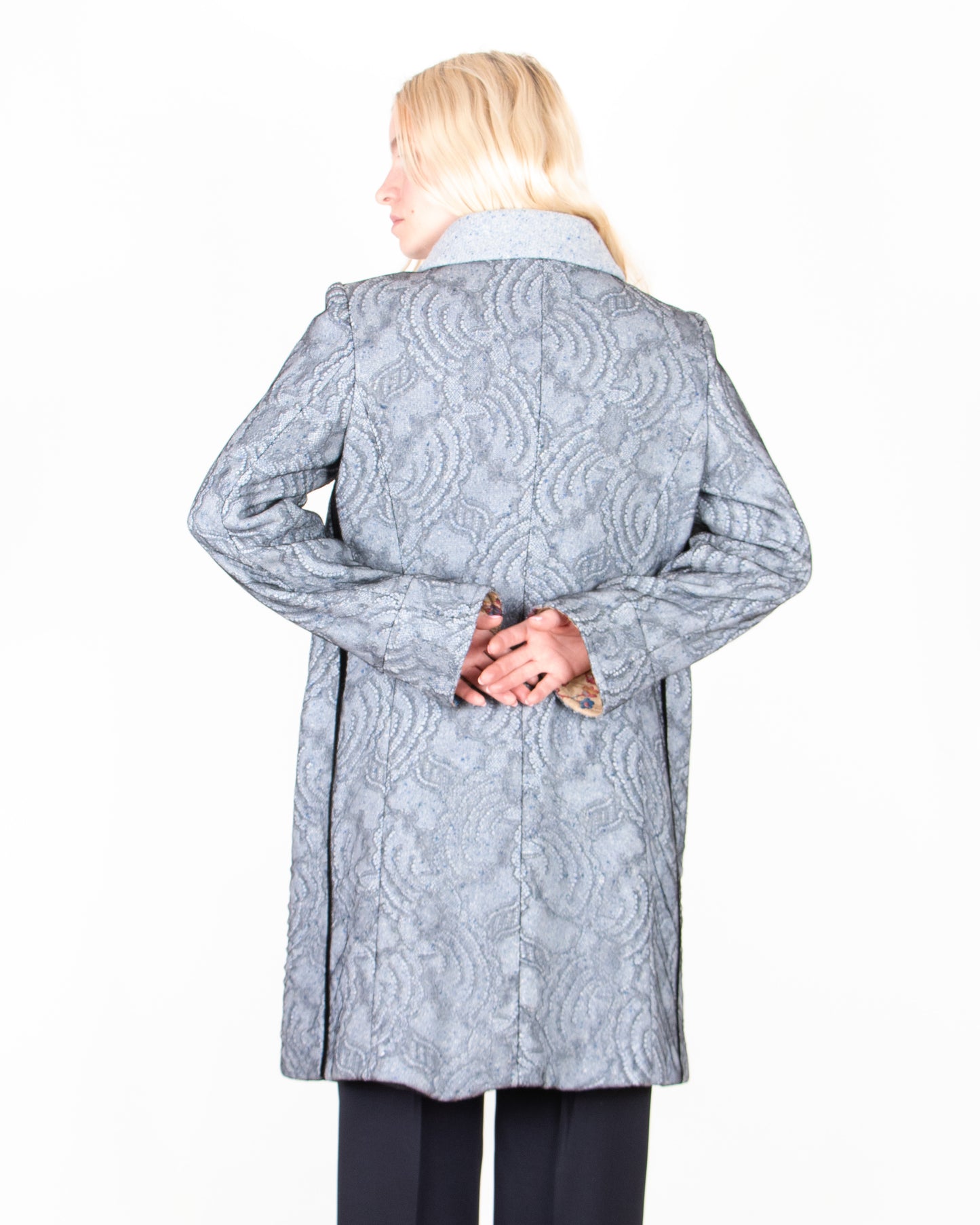 2000s Christian Lacroix Coat with Lace Overlay M