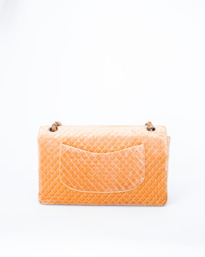 1996 Chanel Timeless Classic Medium Flap Bag in Camel Velvet