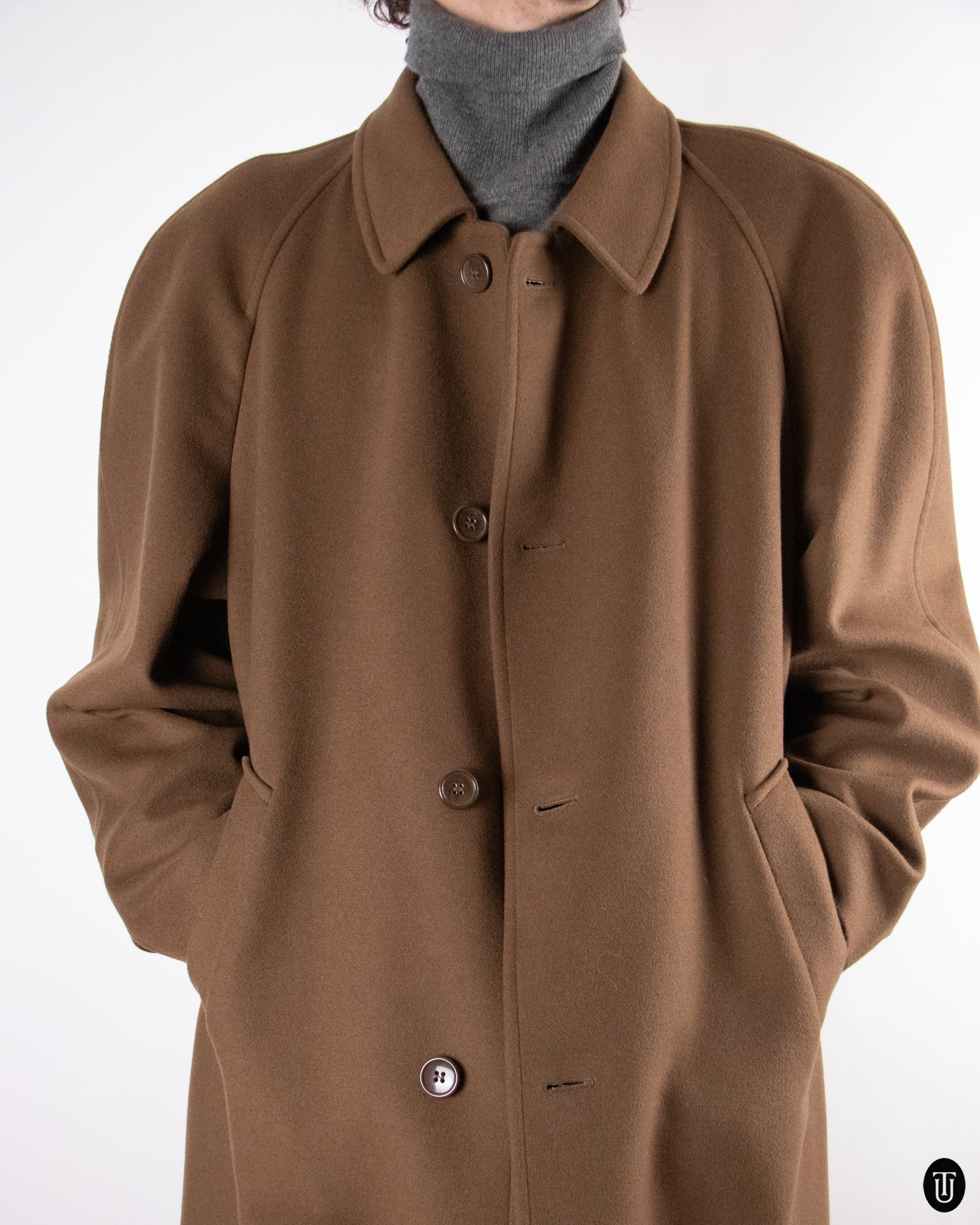 70's Italian Wool Coat L