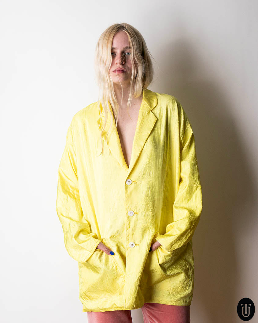 1980s Comme des Garcons Bright Yellow Jacket XL