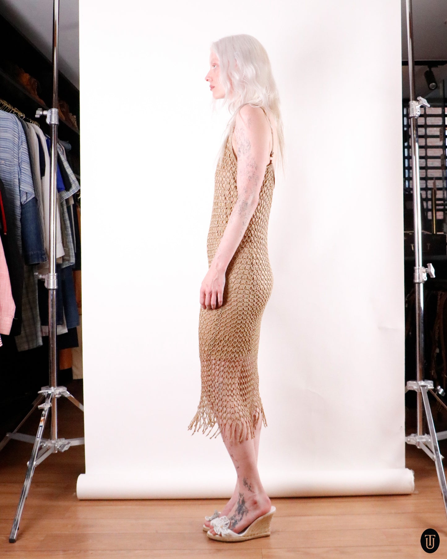 90's Mesh Summer Midi Dress S