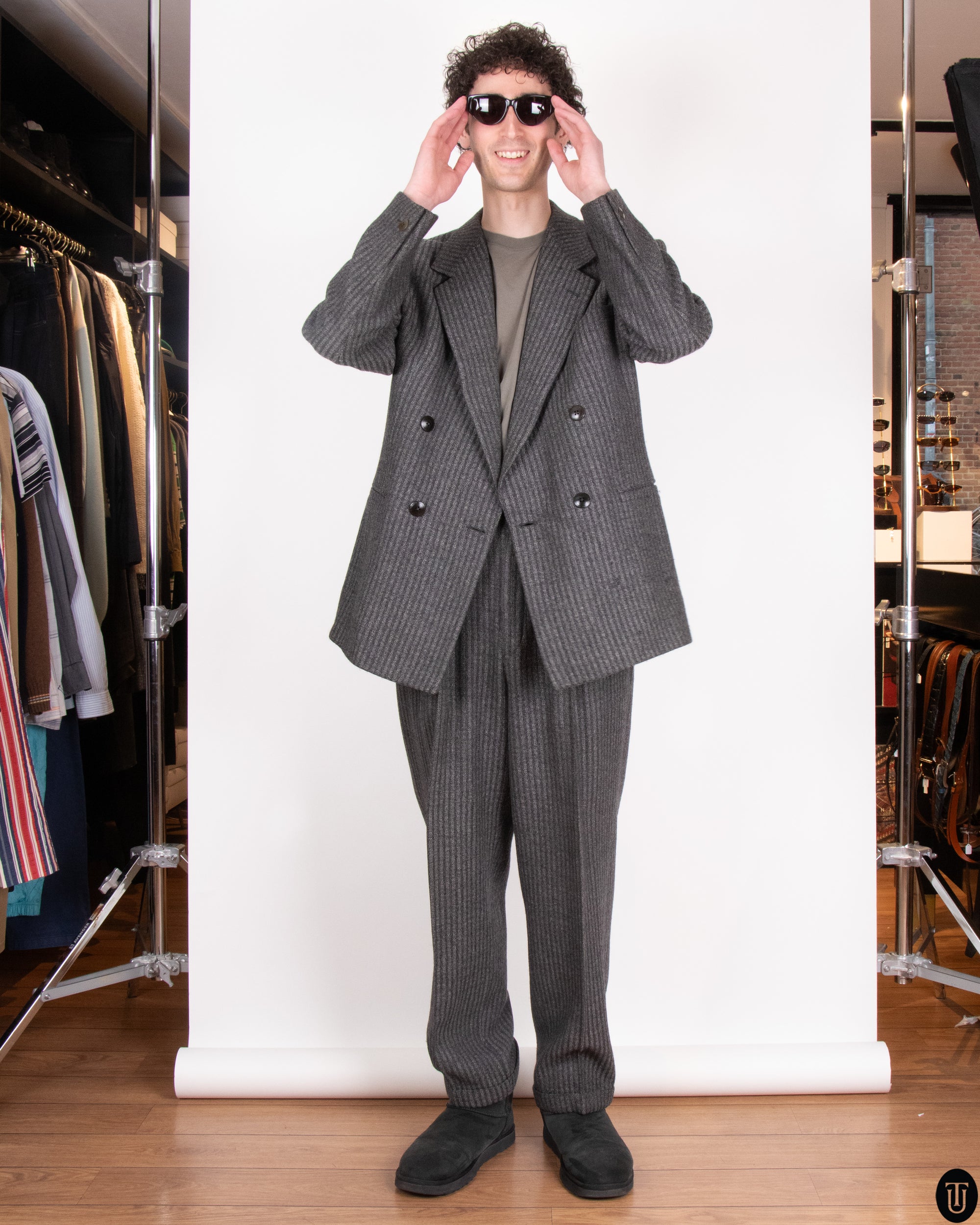 90's Gianni Versace Couture Wool Suit L