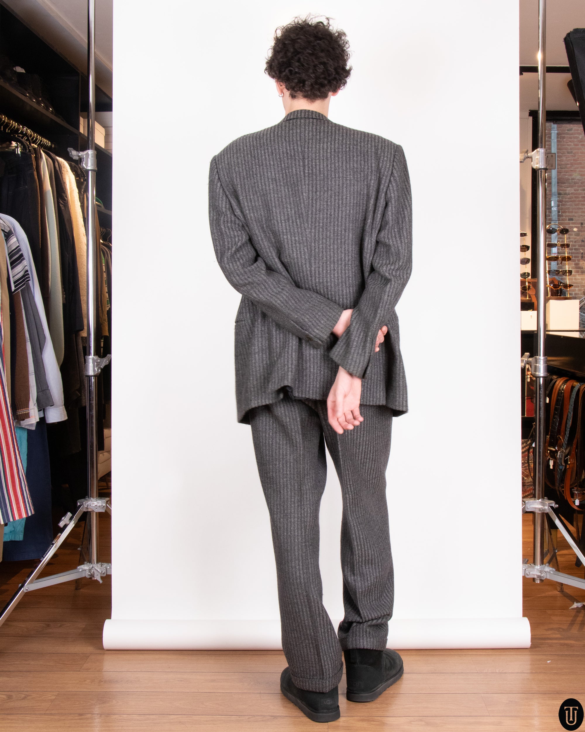 90's Gianni Versace Couture Wool Suit L