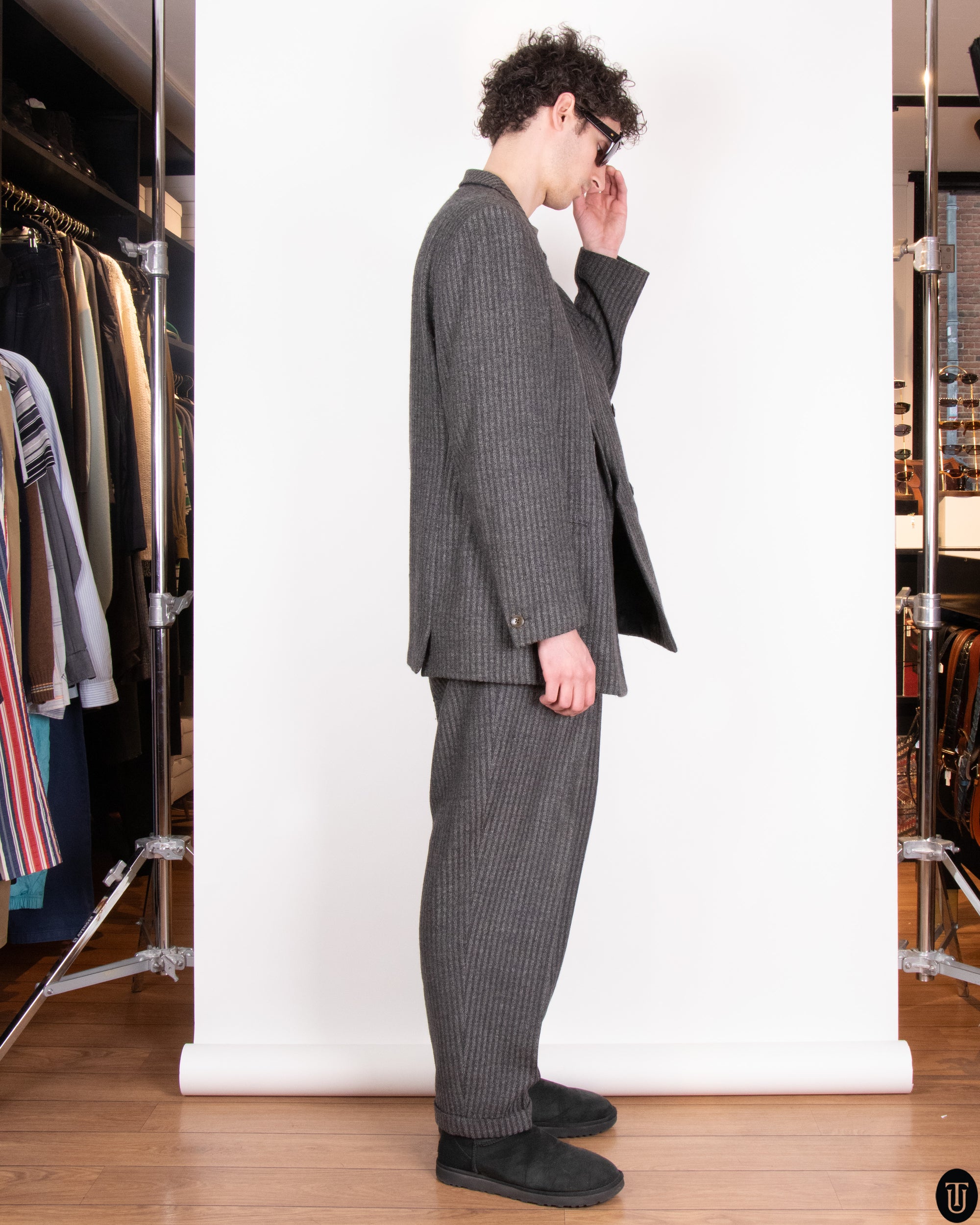 90's Gianni Versace Couture Wool Suit L