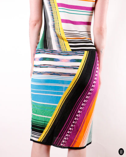 00's Missoni Multi Stripe Midi Dress M