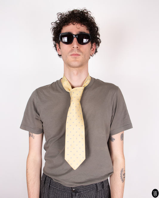 90's Hermés Yellow Silk Tie